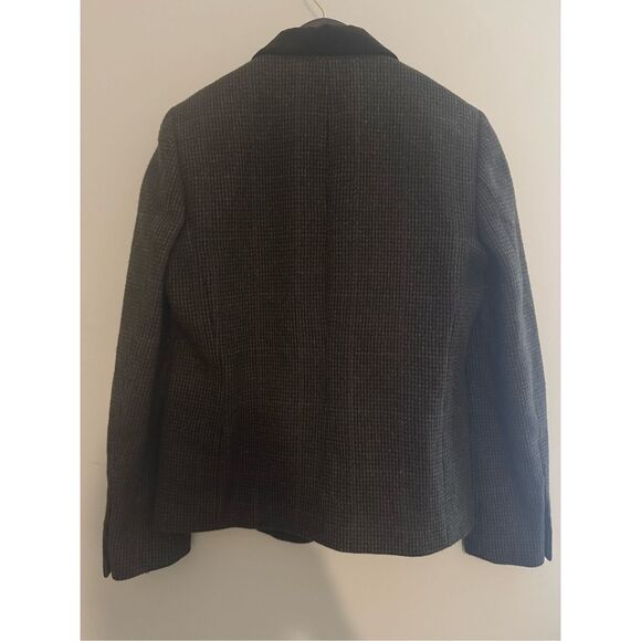 Lauren Ralph Lauren Wool Herringbone Equestrian Blazer Velvet  Vintage - Size6 - Picture 10 of 14